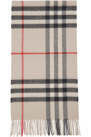 Burberry - ベージュ カシミア ジャイアントチェック マフラー