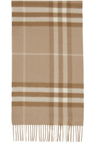 Burberry - トープ カシミア ジャイアント チェック マフラー