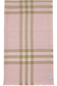 Burberry - Pink Gauze Giant Check Scarf