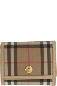 Burberry - Beige E-Canvas Lancaster Wallet