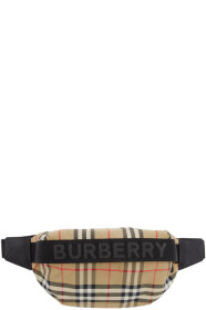 Burberry - Pochette beige Medium Check Sonny