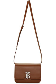 Burberry - Sac en cuir brun Small TB
