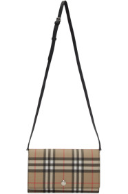Burberry - Sac beige E-Canvas Vintage Check Hannah CH