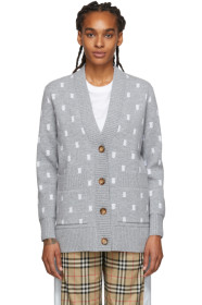 Burberry - Cardigan gris Monogram Palena
