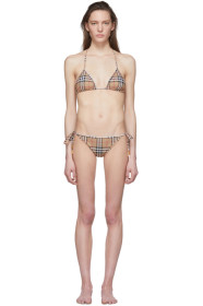 Burberry - Beige Cobb Check Bikini