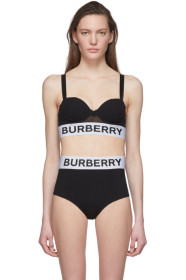 Burberry - Black Solid Bikini Top
