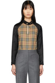 Burberry - Beige & Black Gabardine Shirt