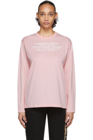 Burberry - T-shirt à manches longues rose Creuse