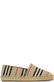 Burberry - Beige Icon Stripe Alport Espadrilles