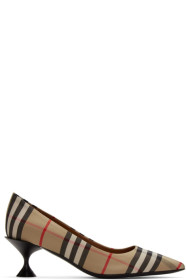 Burberry - Beige Check Lillyton Heels