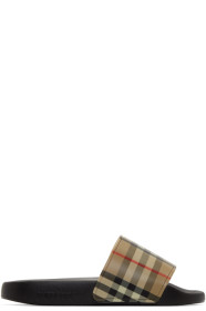 Burberry - Beige Check Furley Slide