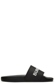 Burberry - Black Logo 'Kingdom' Furley Slides