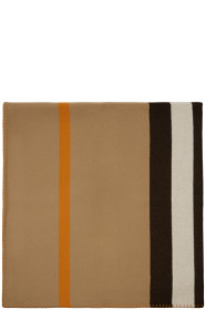 Burberry - Couverture beige Icon Stripe