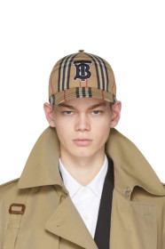 Burberry - Beige Monogram Vintage Baseball Cap