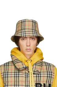 Burberry - Beige Vintage Check Bucket Hat