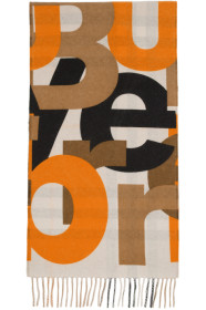 Burberry - Beige Check Logo Scarf