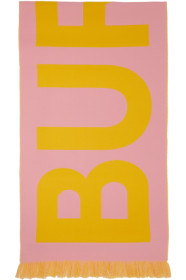Burberry - Pink Wool Jacquard Logo Scarf