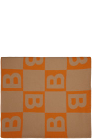 Burberry - Orange Logo Blanket Scarf