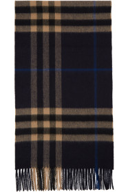 Burberry - Indigo Cashmere Classic Check Scarf