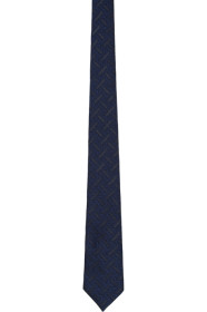 Burberry - 海军蓝 Manston Monogram 领带