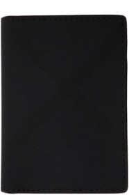 Burberry - Black Flint London Check Card Holder