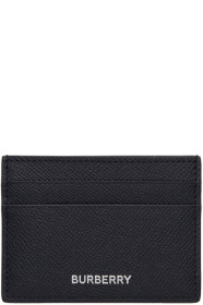 Burberry - Navy Grained Business Card Holder