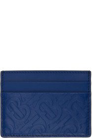 Burberry - Blue Monogram Sandon Card Holder
