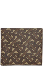 Burberry - Brown Monogram E-Canvas Wallet