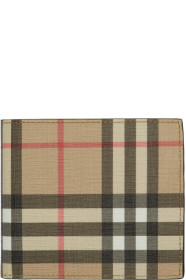 Burberry - Beige Vintage Check International Bifold Wallet
