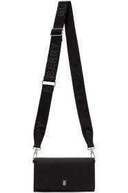 Burberry - Portefeuille en cuir noir Ollie Monogram