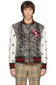 Burberry - Blouson aviateur noir et blanc Padfield