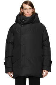 Burberry - SSENSE Exclusive Black Down Oversized Wrap Coat