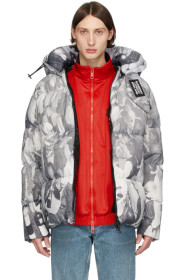 Burberry - Grey Down Rave Print Puffer Jacket