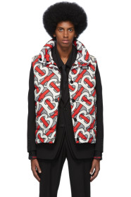 Burberry - Grey Monogram Puffer Down Midland Vest