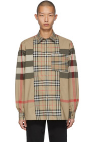 Burberry - 驼色 Tisdal 格纹衬衫