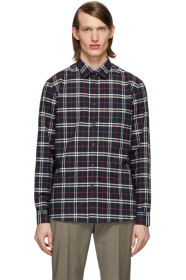 Burberry - 海军蓝 George 格纹衬衫