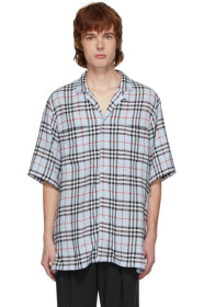Burberry - 蓝色 Vintage Check 短袖衬衫