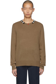 Burberry - 驼色 Noland 羊绒毛衣