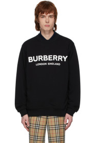 Burberry - ブラック ロゴ Lanslow スウェットシャツ