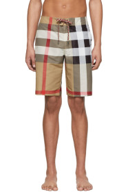 Burberry - Maillot de bain beige Breton