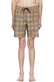 Burberry - ベージュ チェック Guildes スイム ショーツ