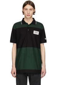 Burberry - SSENSE Exclusive Black & Green Copland Polo