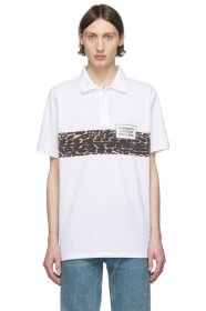 Burberry - SSENSE Exclusive White Somerville Printed Polo