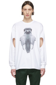 Burberry - White Print Long Sleeve T-Shirt