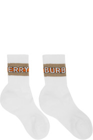 Burberry - White Logo Socks