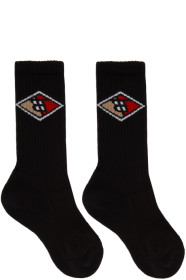 Burberry - Chaussettes noires Diamond Logo