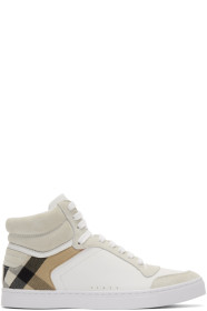 Burberry - Baskets blanches House Check Reeth High-Top