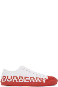 Burberry - Red & White Larkhall M Logo Sneakers