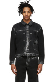 Tanaka - SSENSE Exclusive Black & Silver Denim Classic Jacket