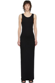 Ann Demeulemeester - SSENSE Exclusive Black Rib Knit Cotton Dress